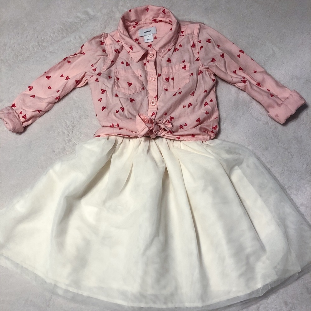 Girls short sleeve basic tulle dress - Old Navy